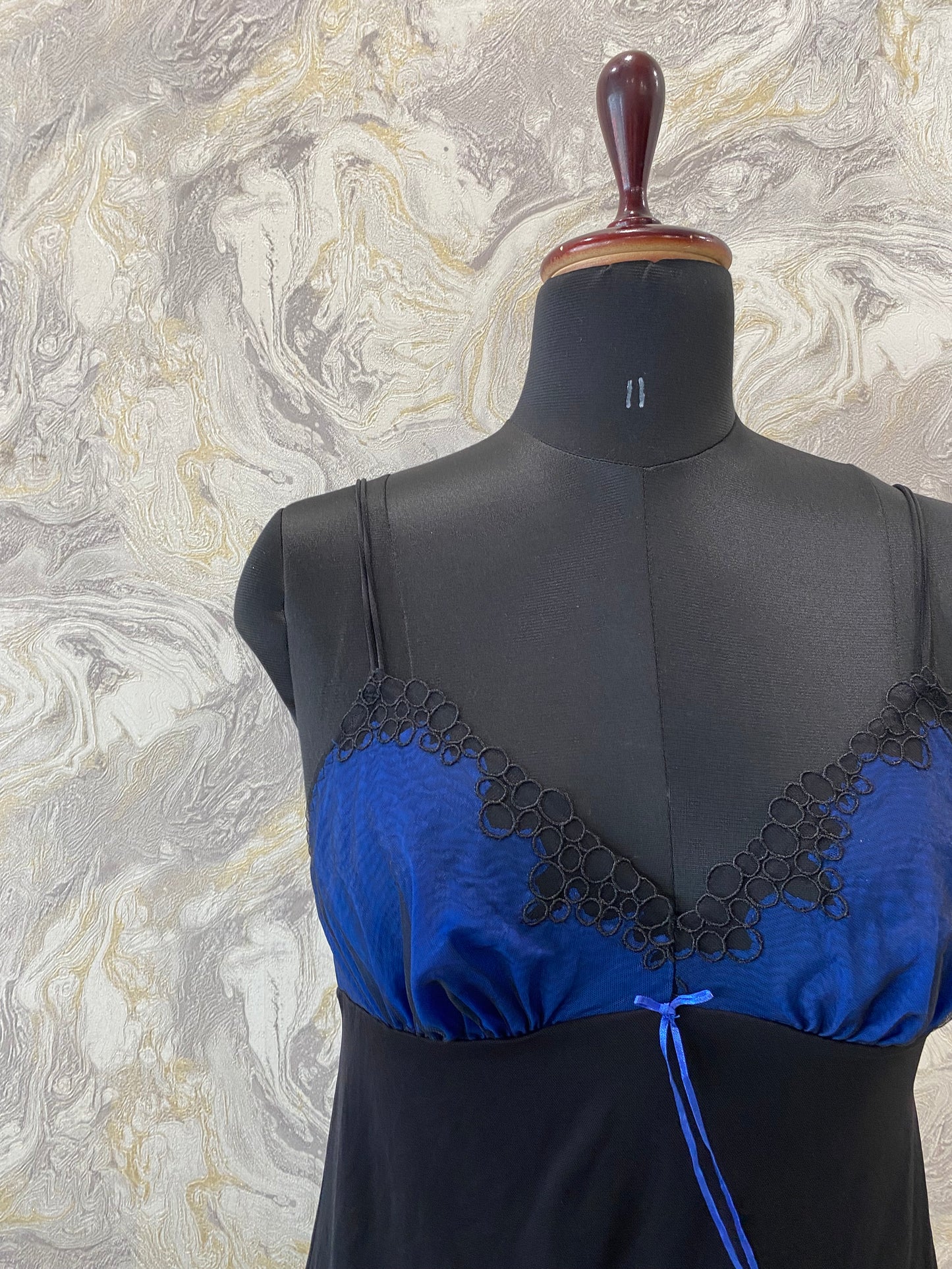 Vintage blue black cami