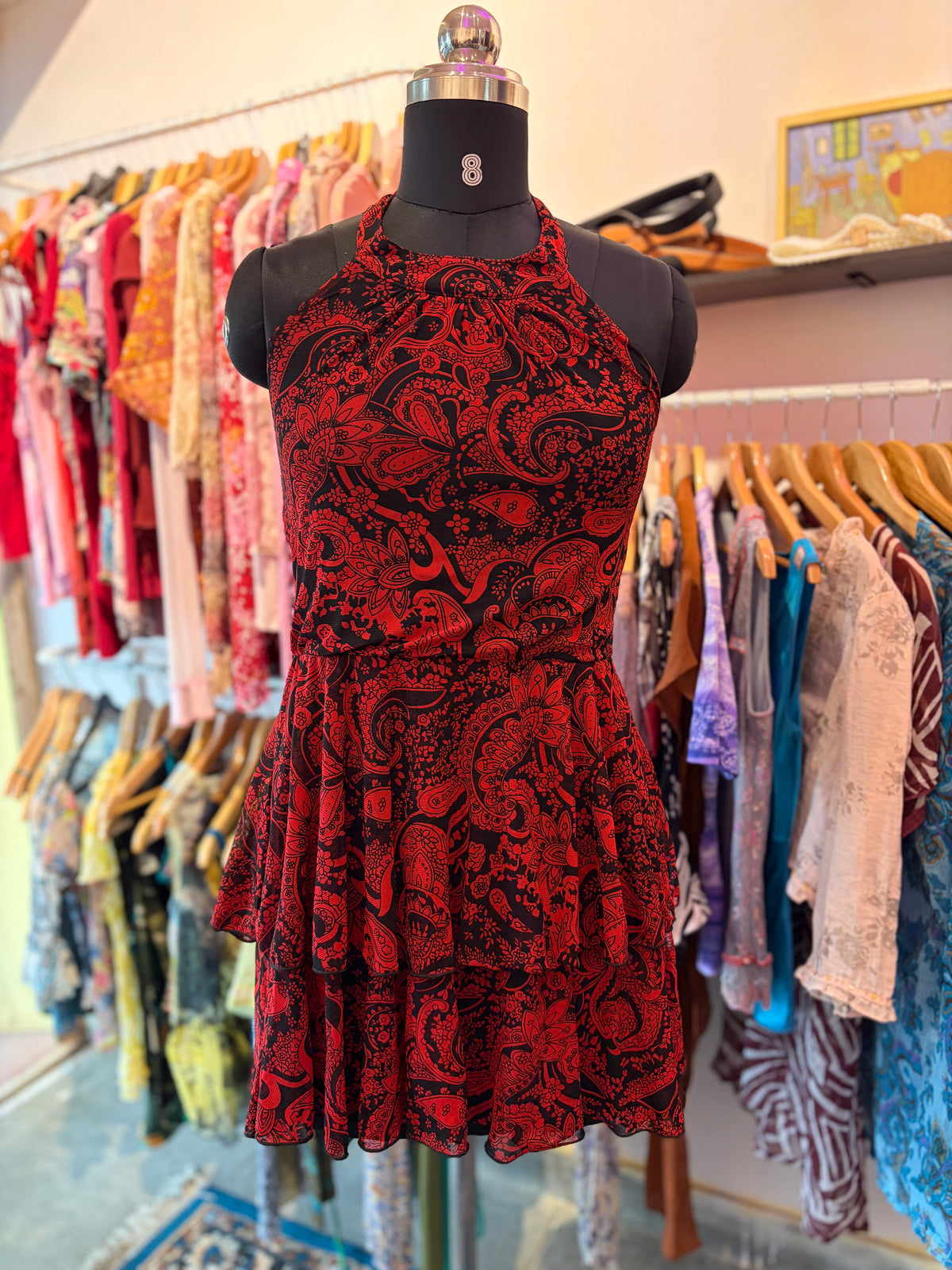 Vintage paisley layered dress