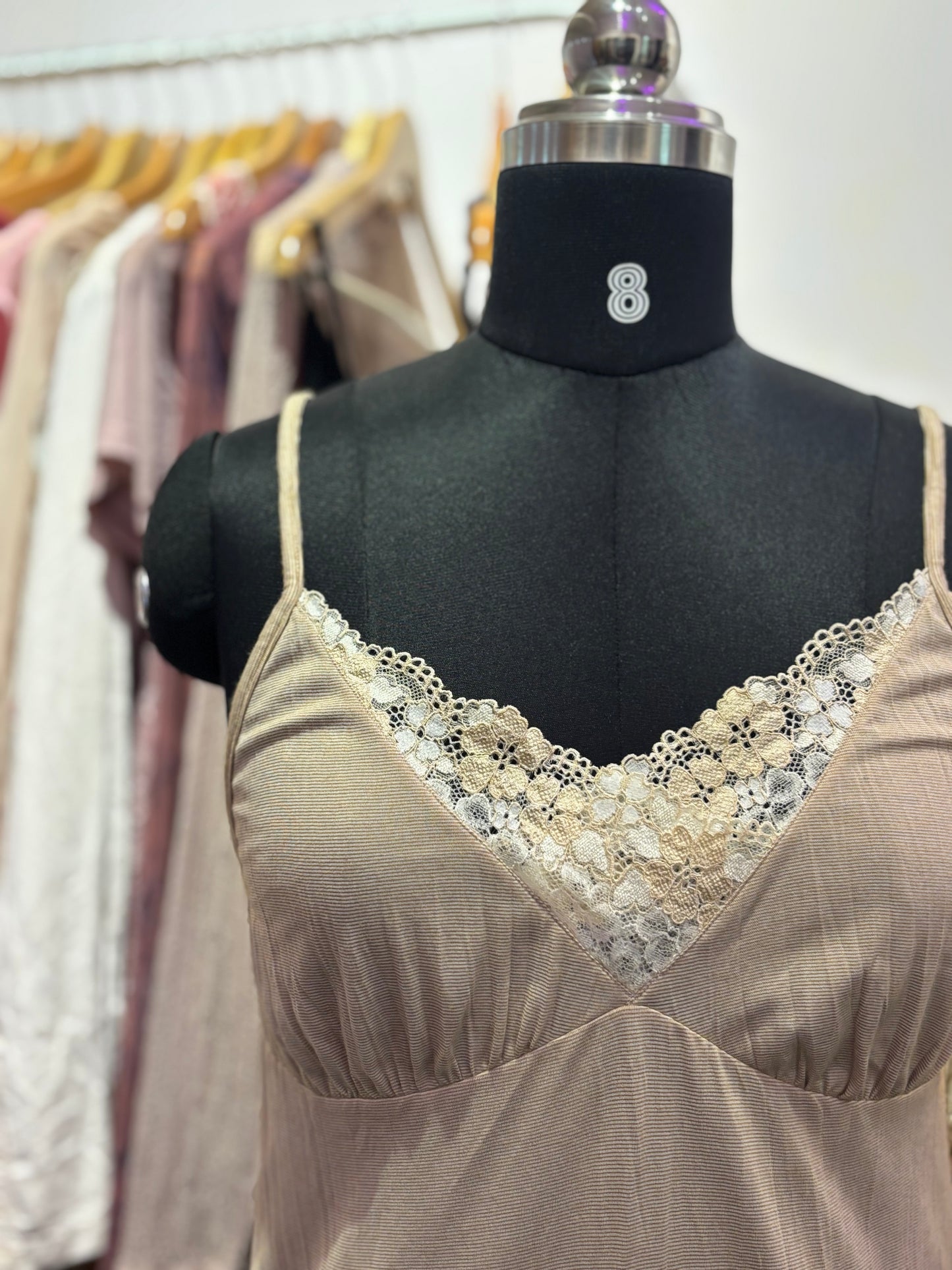 Cream lacy vintage cami