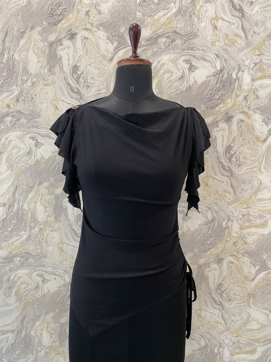 Black brooch angelic top