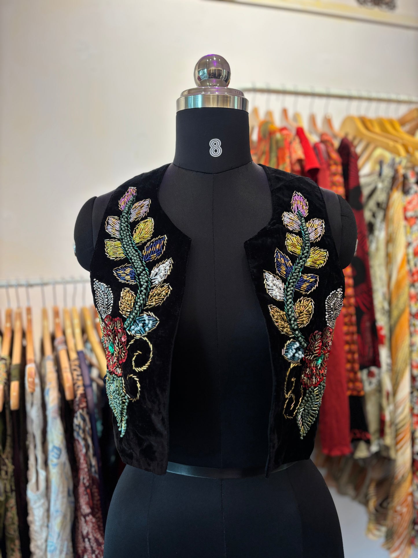 Hand embroidered vintage vest