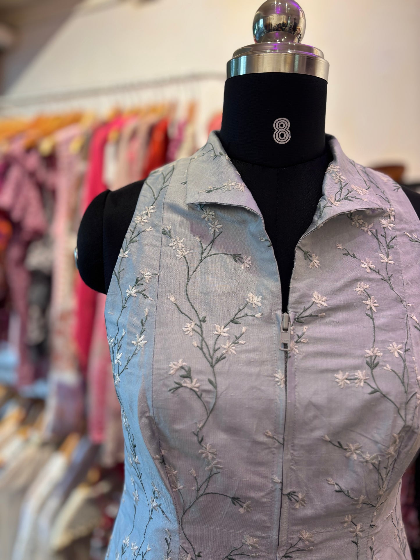 Embroidered corset/shacket