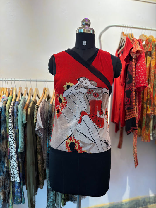 Red lady top