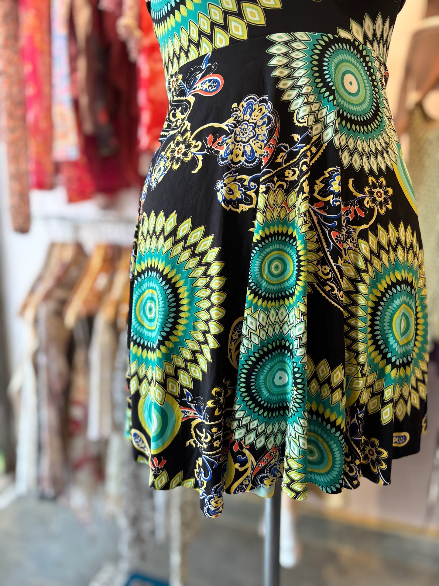 Psychedelic halter neck dress