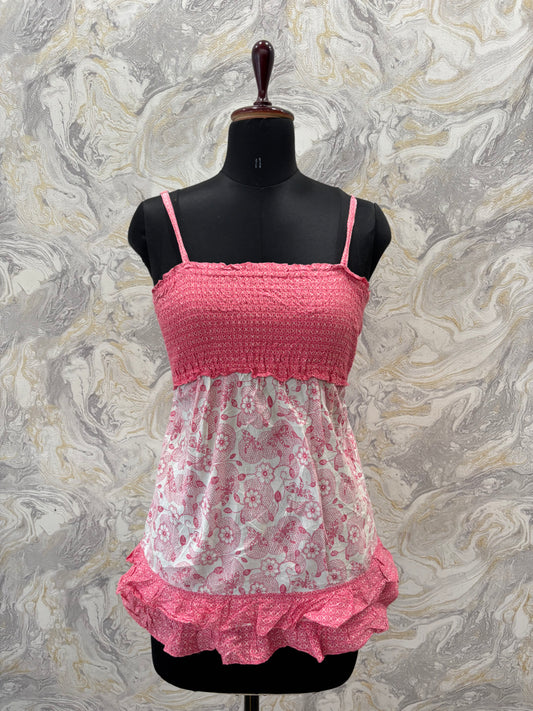 Pink bloom top