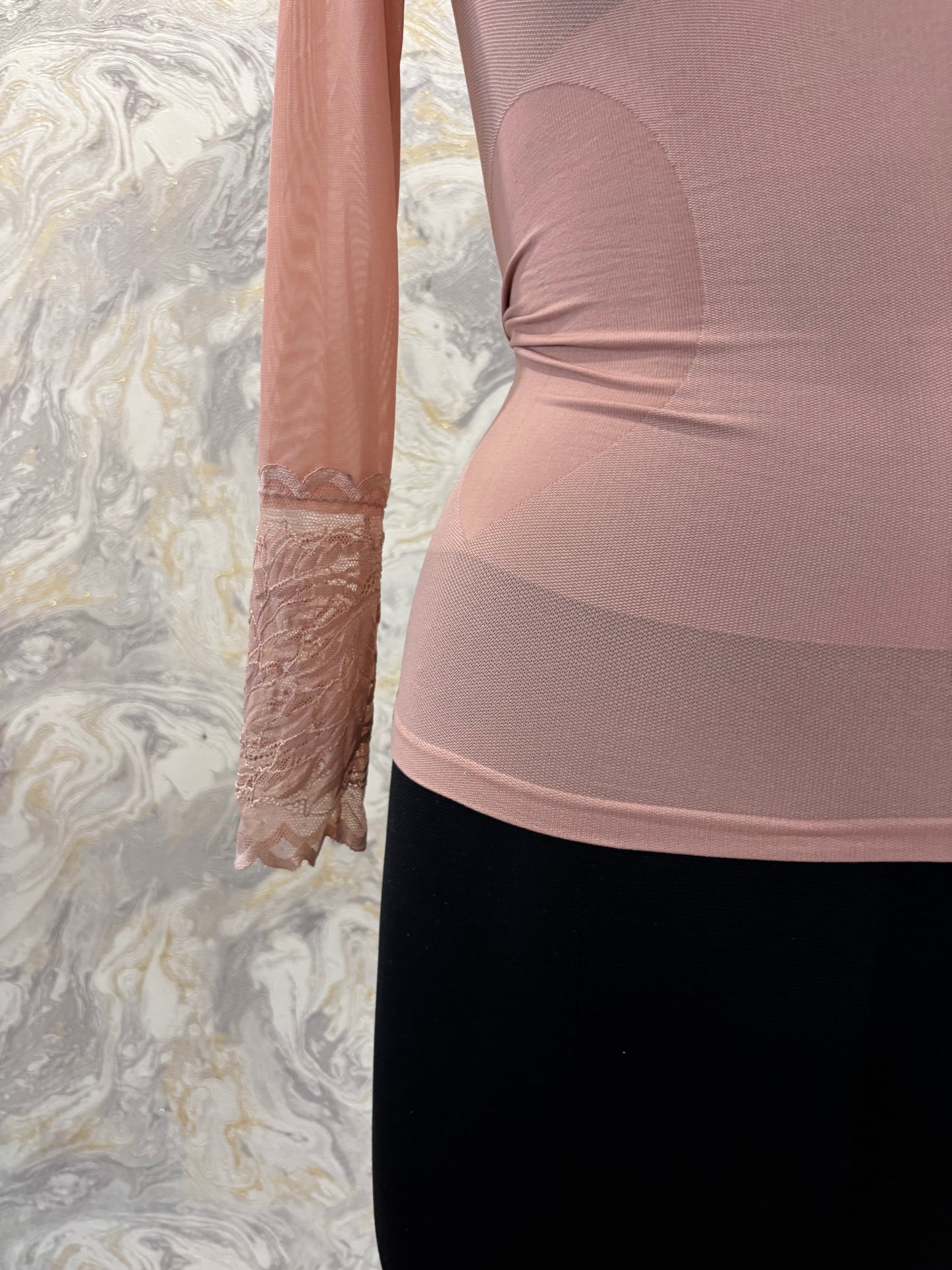 Salmon lacy top