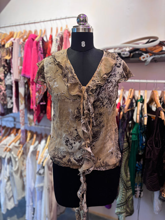 Baroque ruffle top