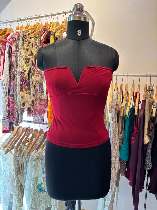 Deep red top