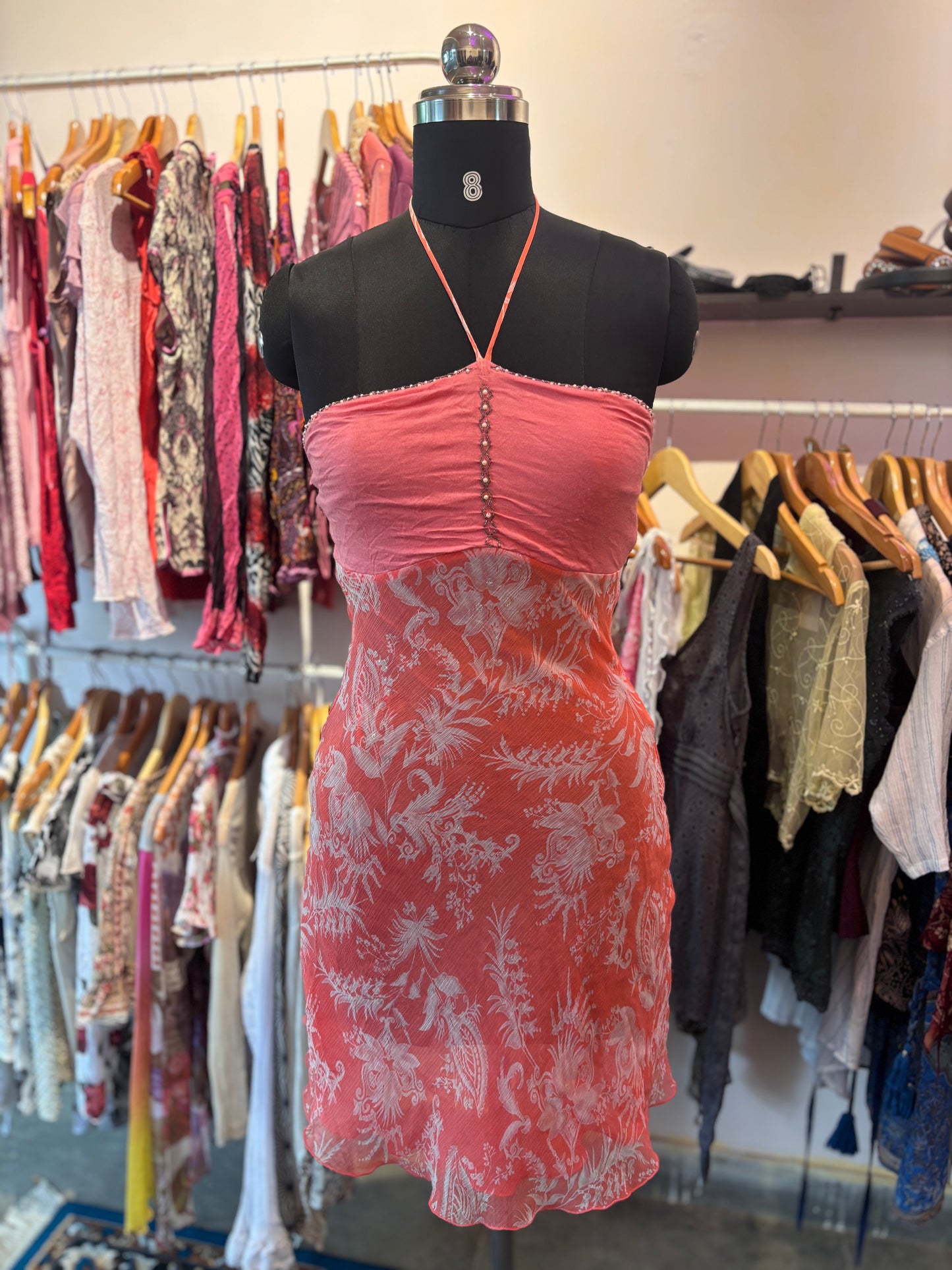 2000’s pink chiffon dress