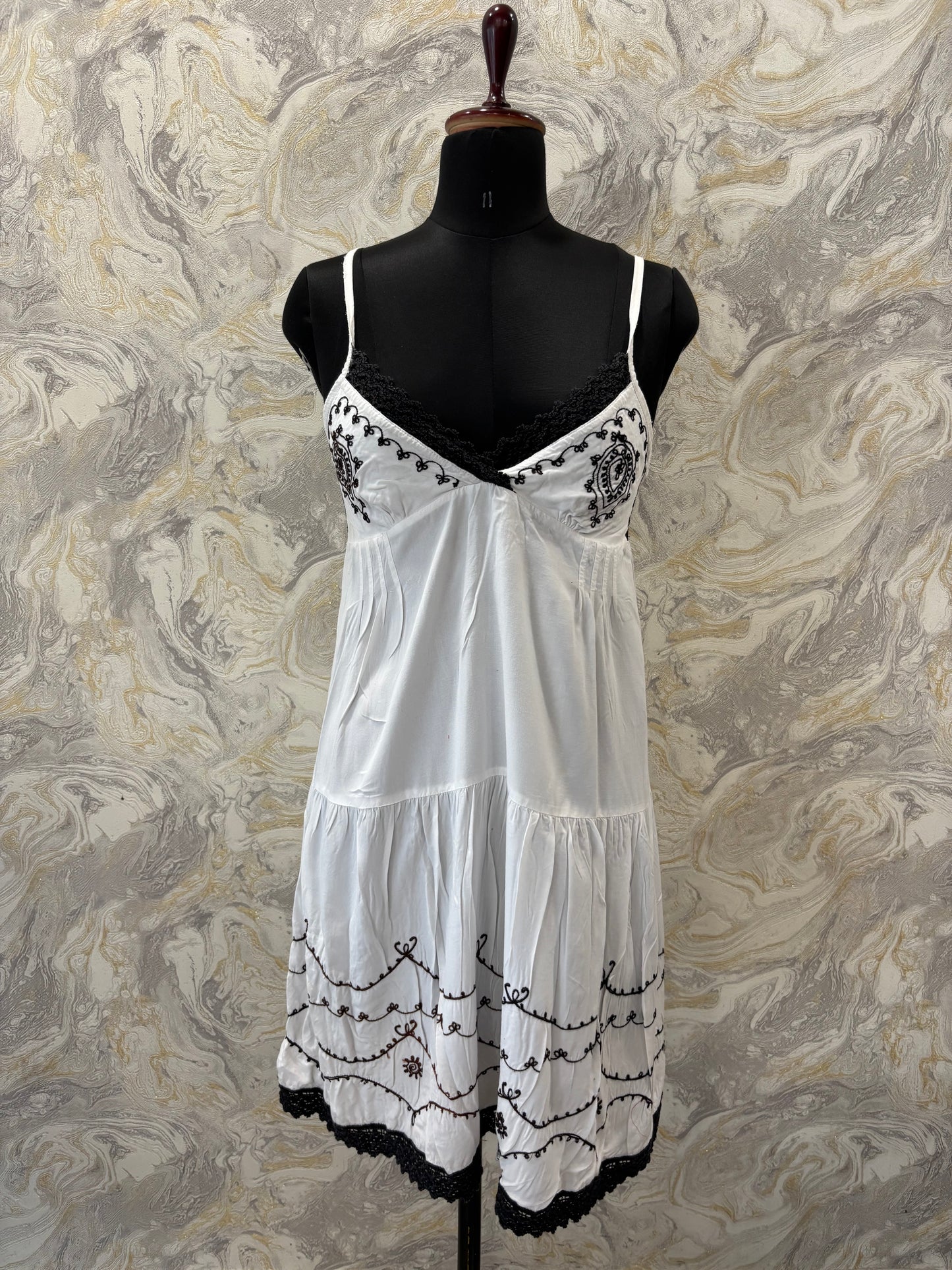 White embroidered dress