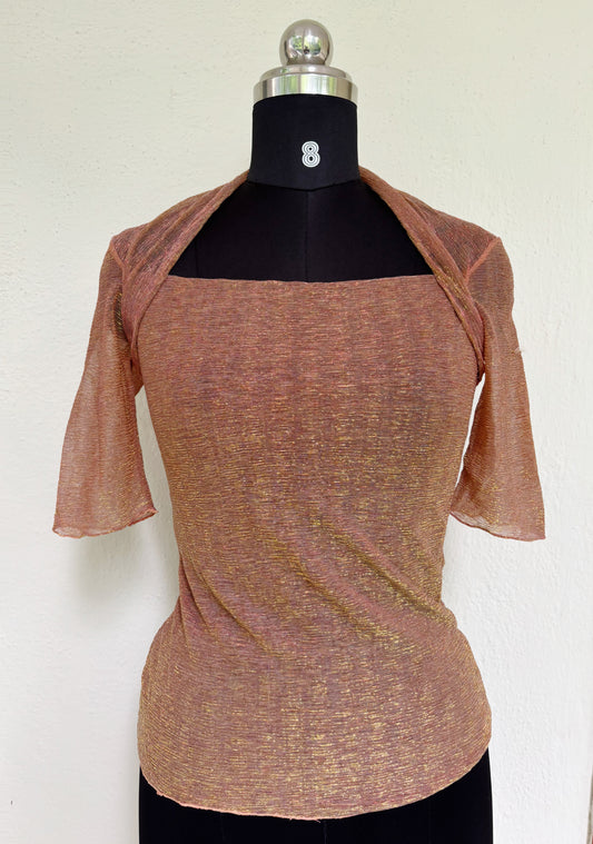 Golden shimmer top