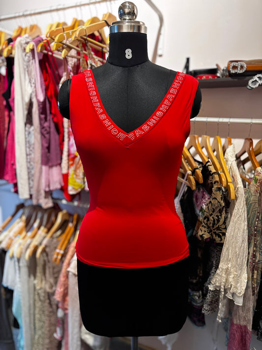 Red retro top