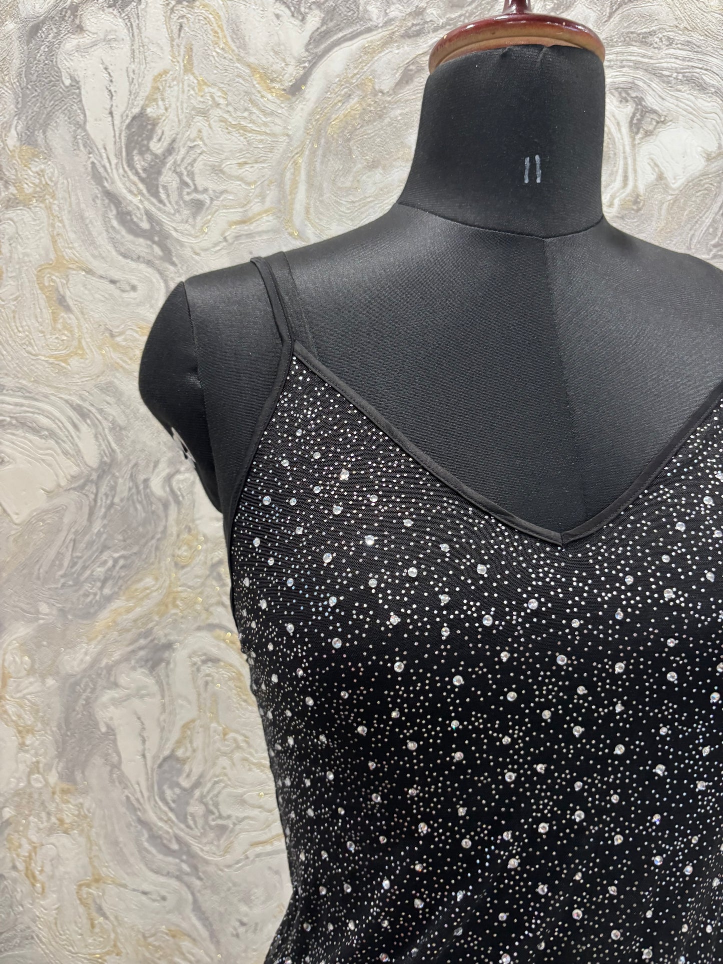 Classic black sequins dress