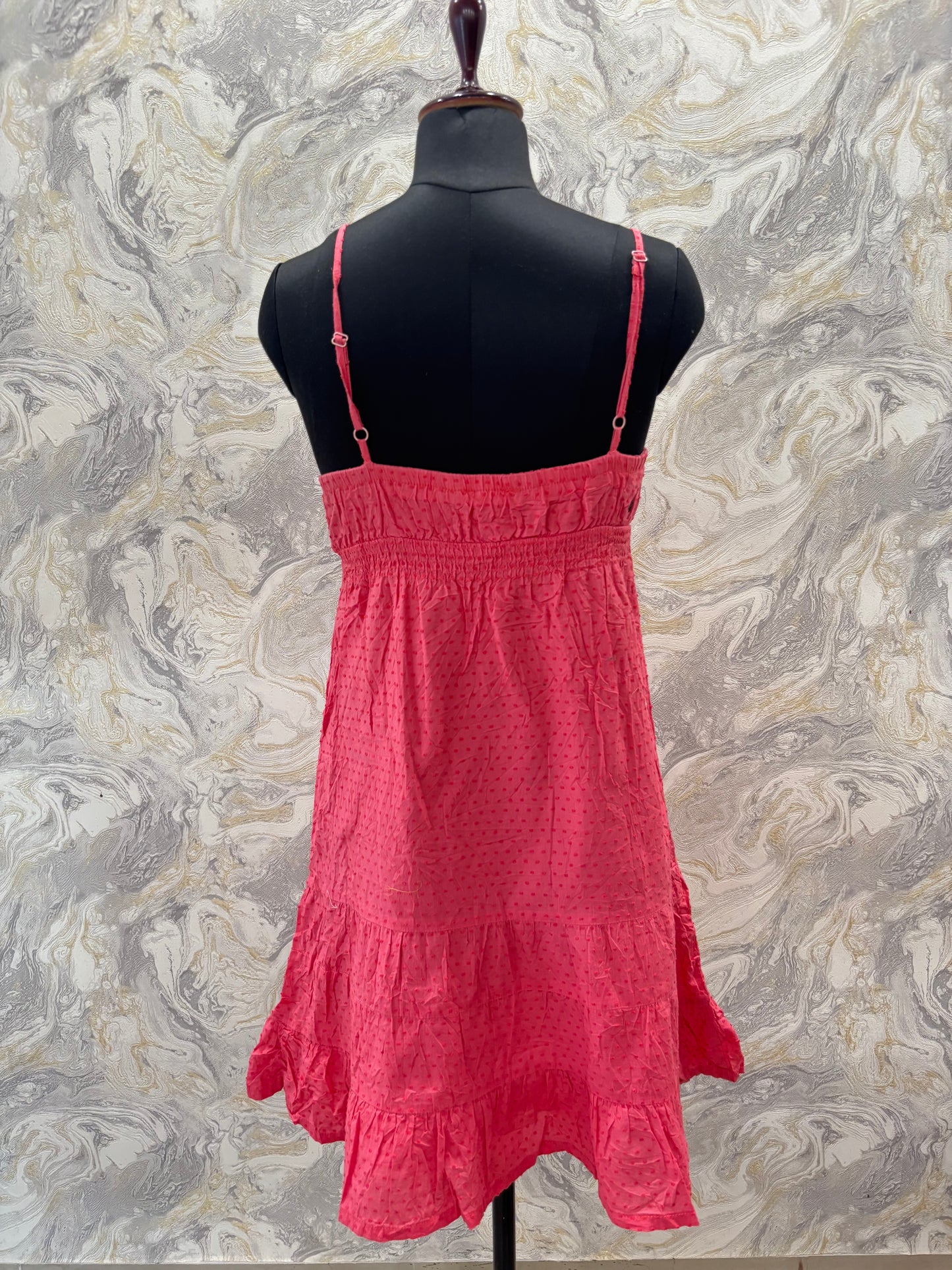 Pink embroidered dress