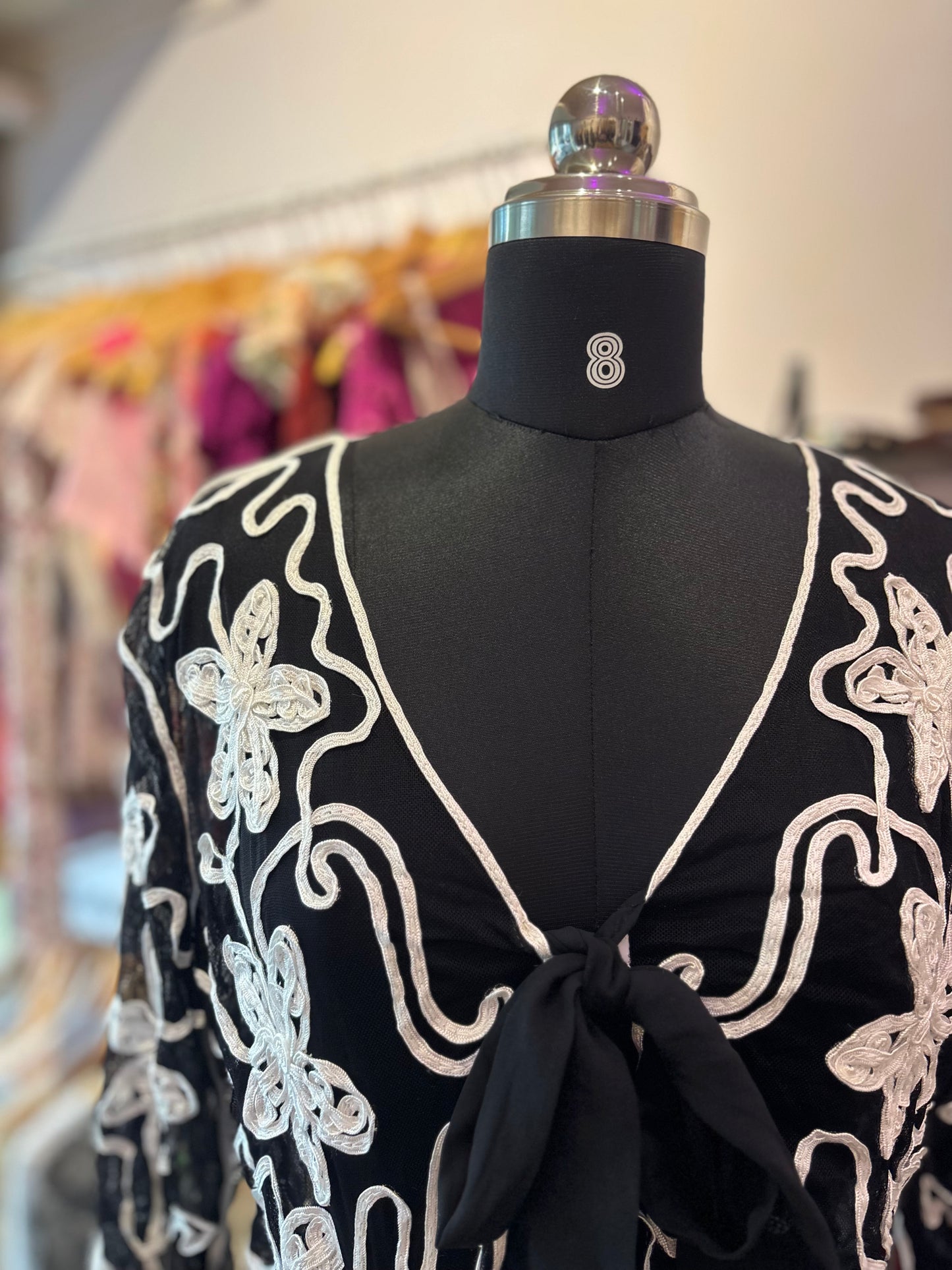 Monocrome embroidered too