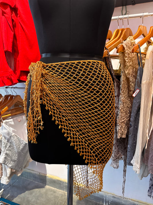 Crochet beaded wrap around