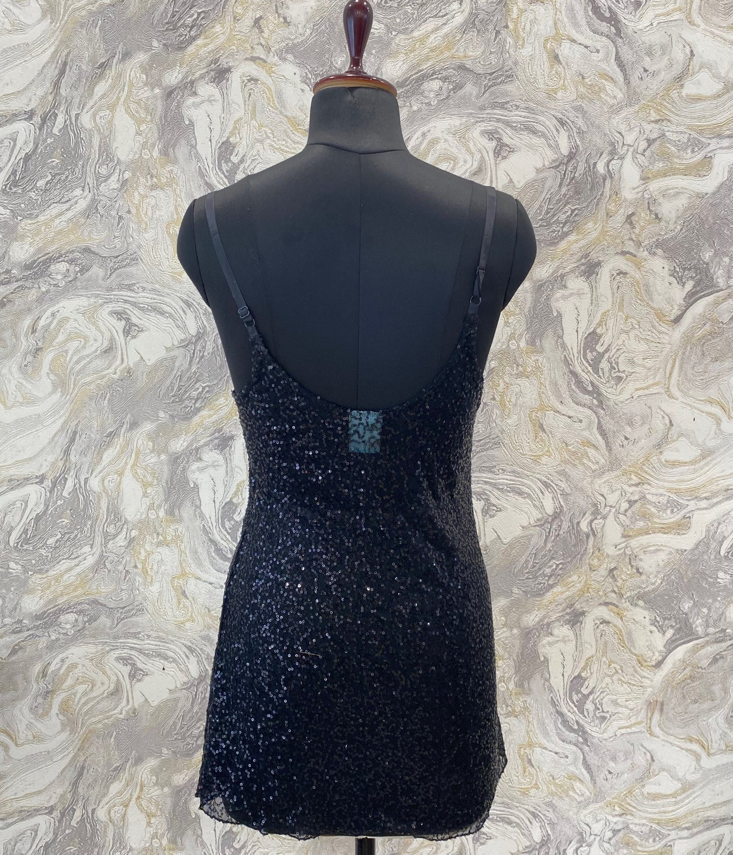 Classic black sequin dress