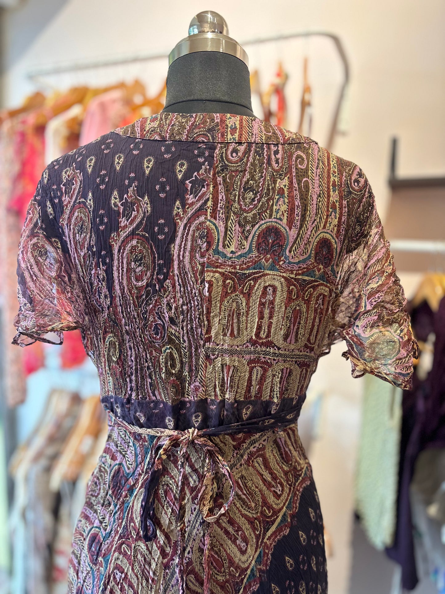 Paisely silk dress
