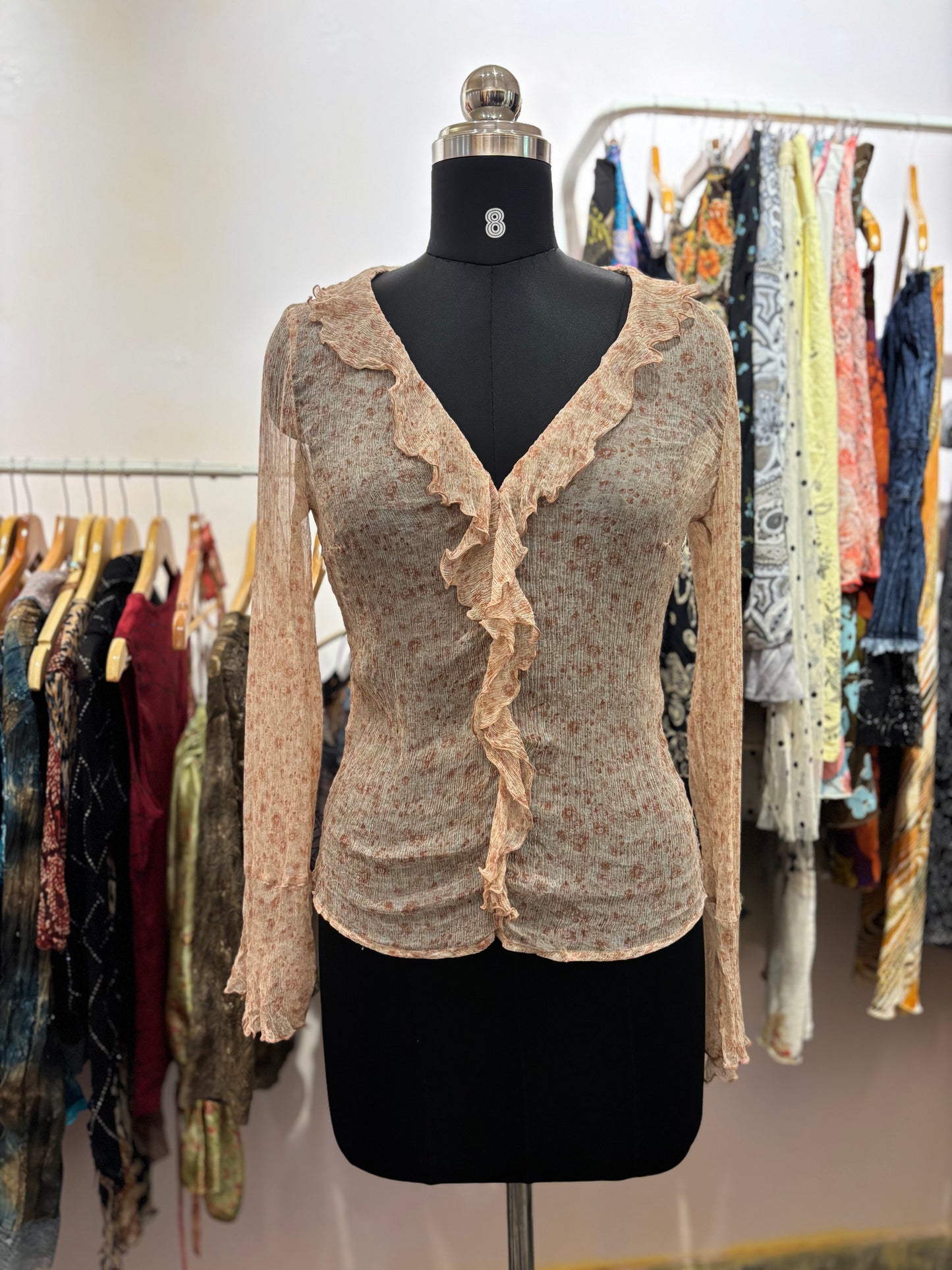Floral love chiffon vintage top