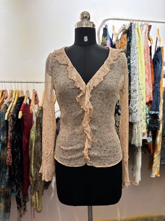 Floral love chiffon vintage top
