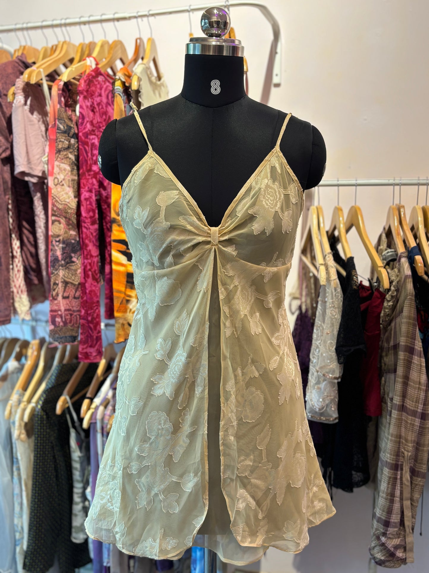 Butter yellow slip dress