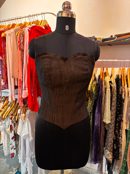 Goddess brown corset
