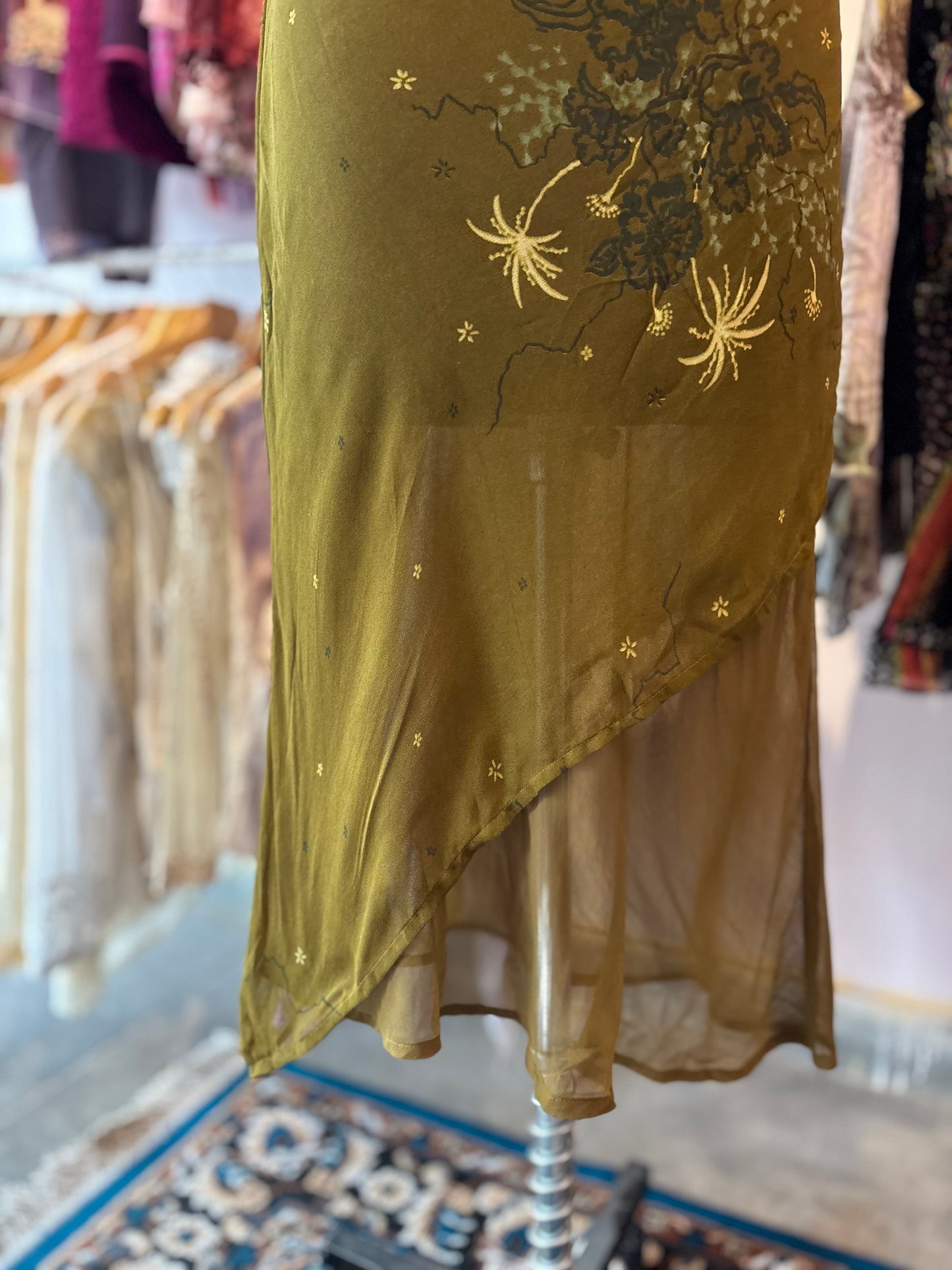 Olive layered dress