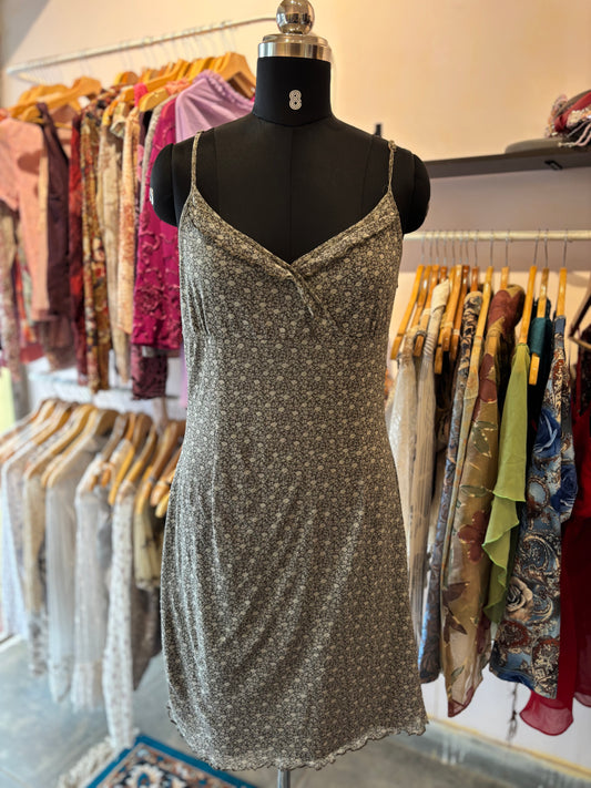 Olive ditsy dress by Esprit