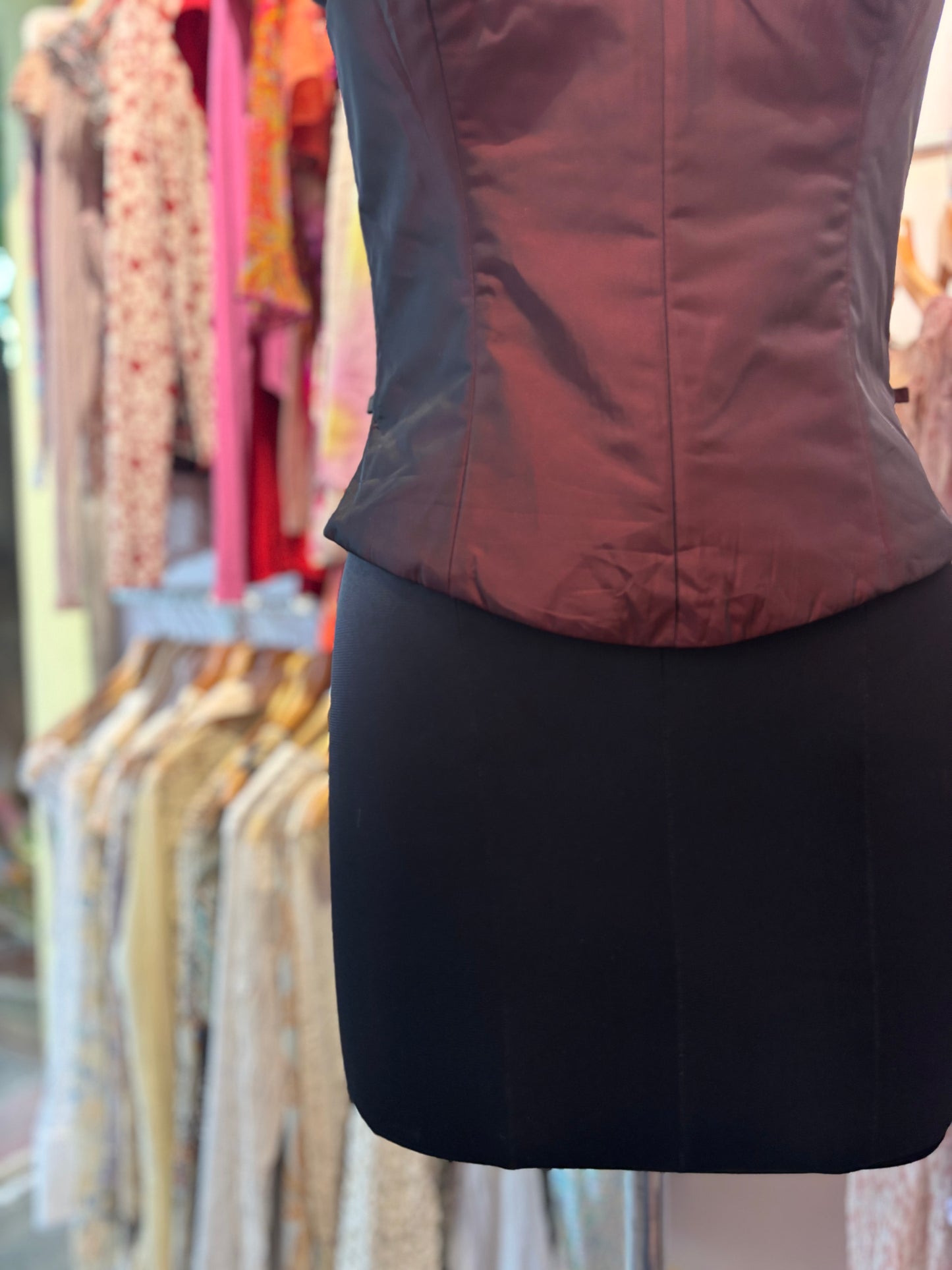 Bridgeton maroon corset