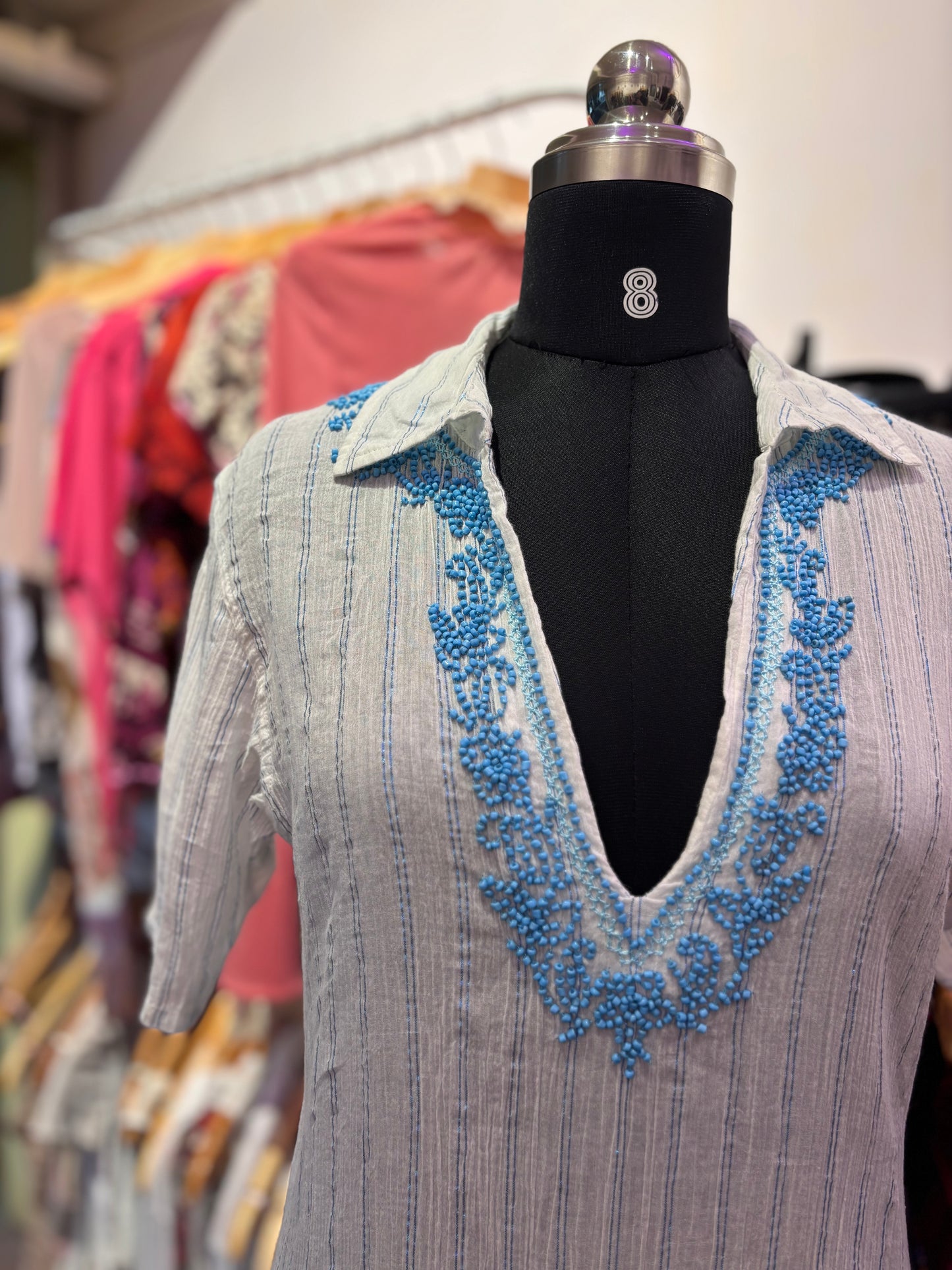 2000’s beaded collar tunic/ short dress