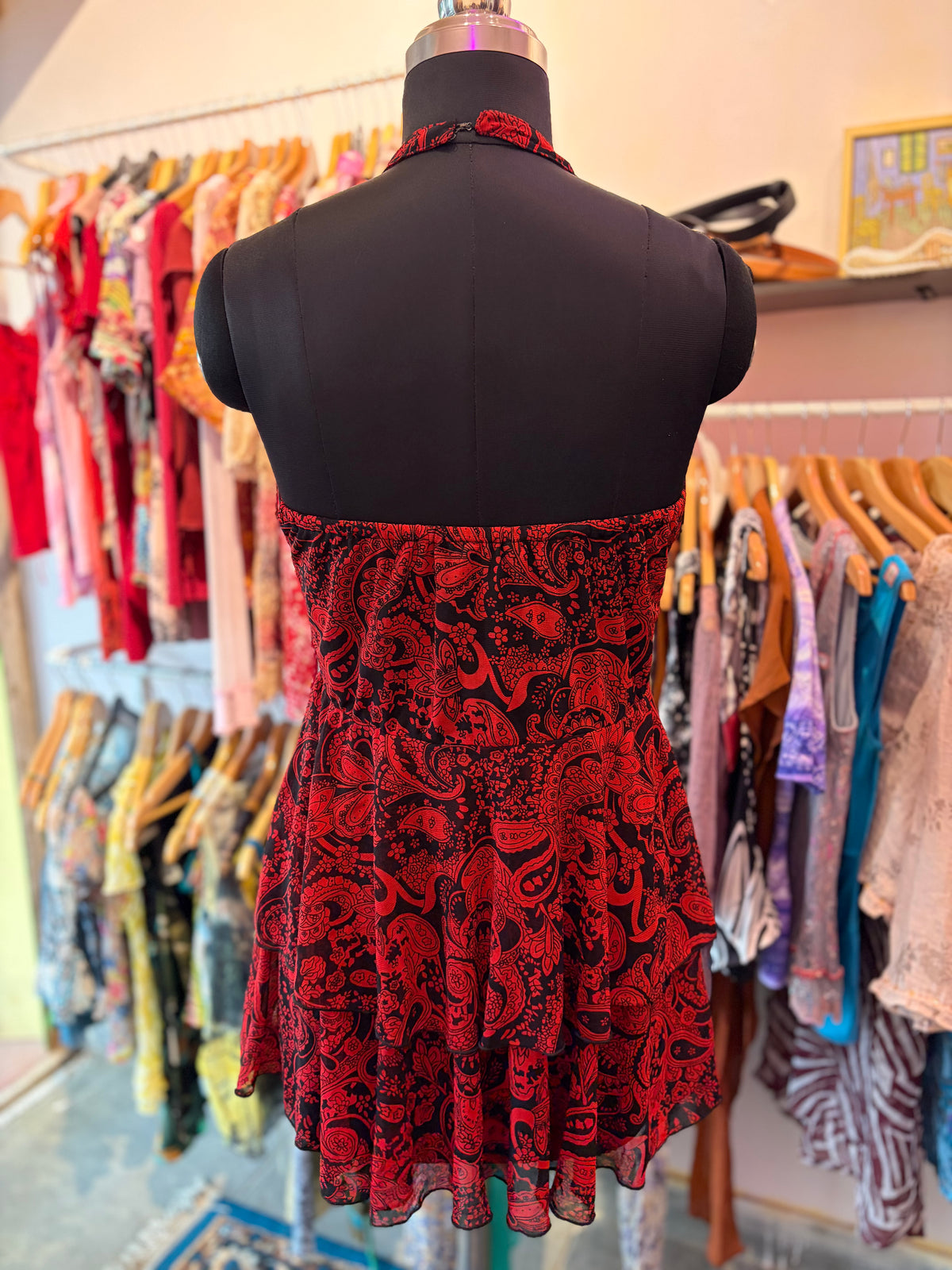 Vintage paisley layered dress
