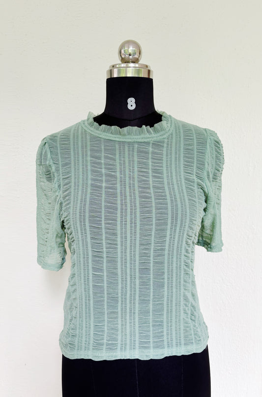 Mint textured top