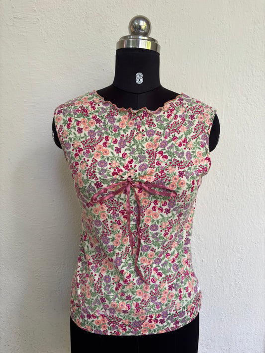Floral bloom top