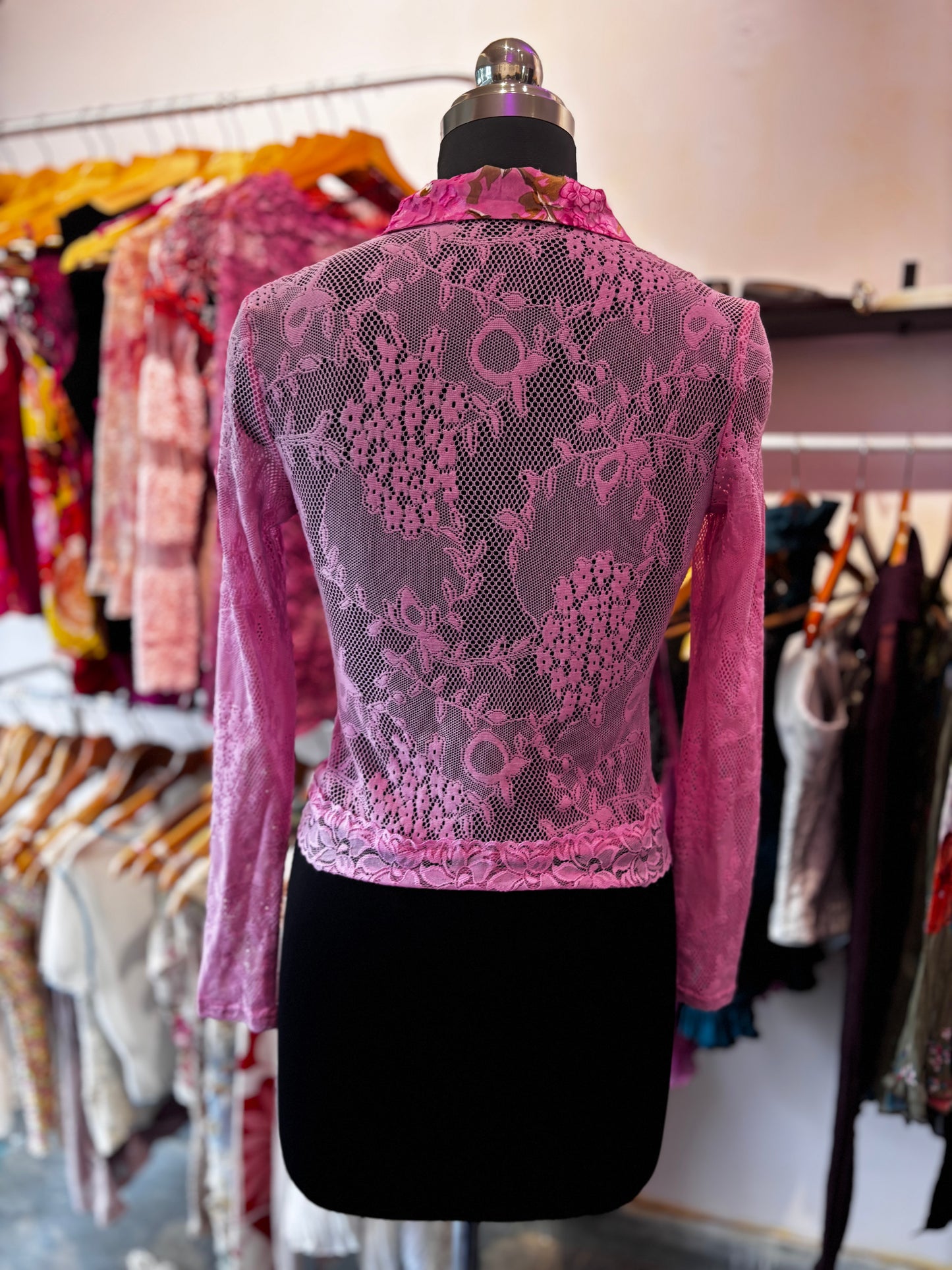 Lacy beaded shacket!