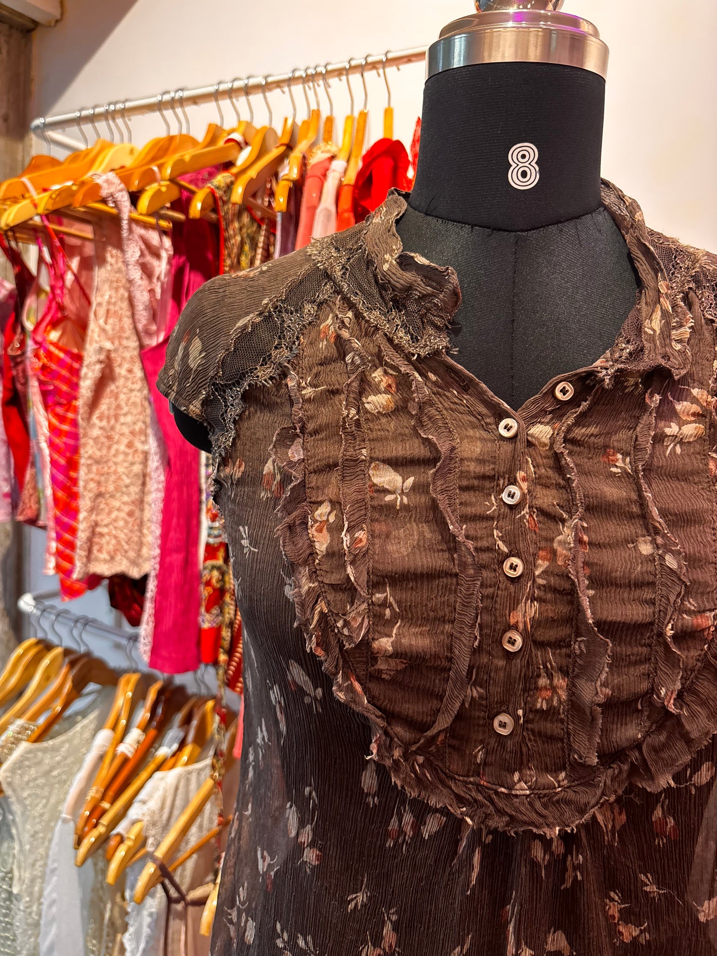 Autumnal silk dress