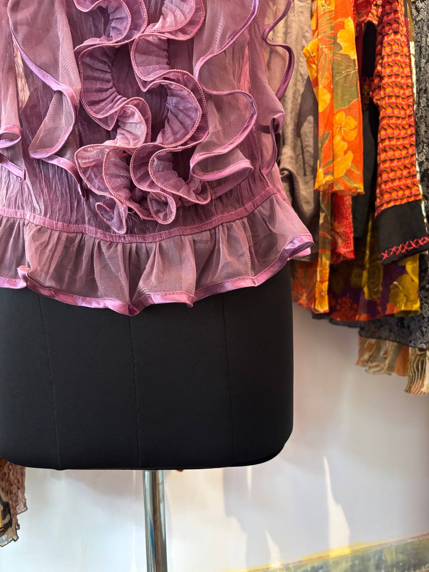 Ombre ruffle top
