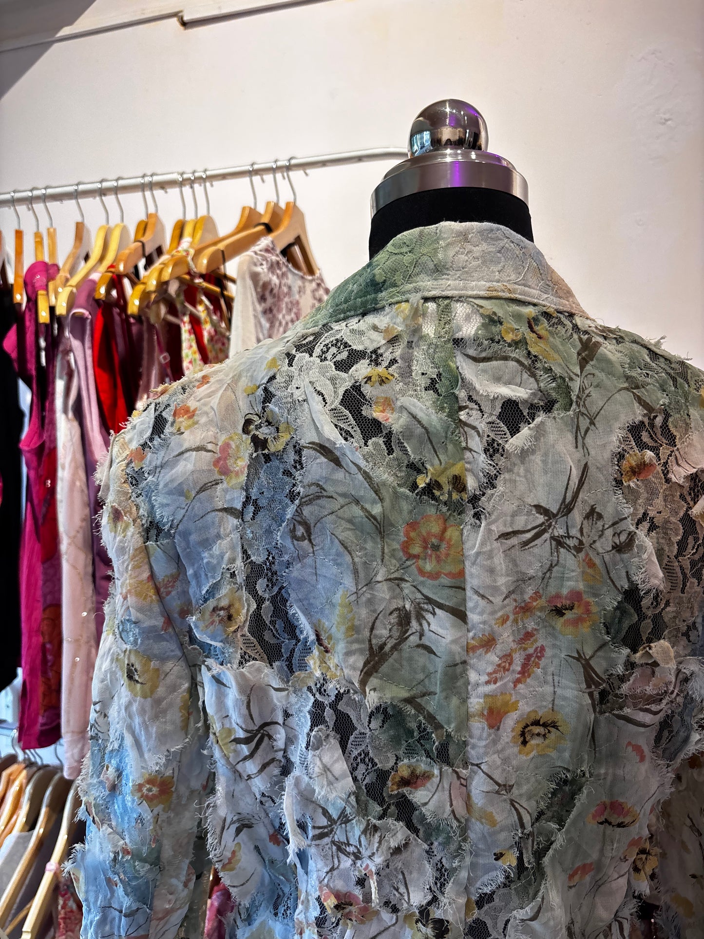 Distress lacy blazer! Rare find