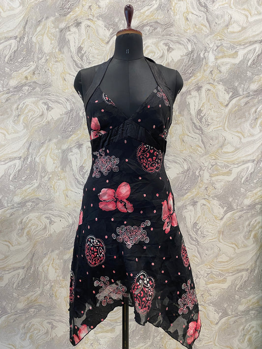 Floral halter neck dress