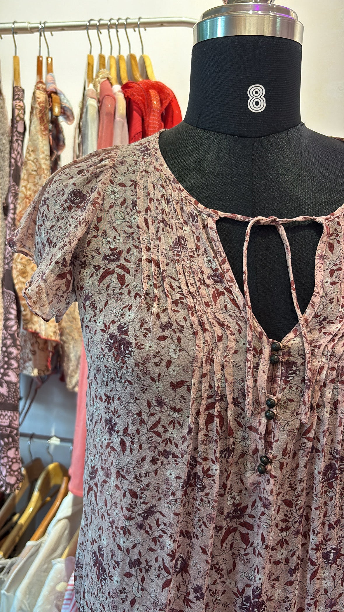 Massimo Dutti floral silk blouse