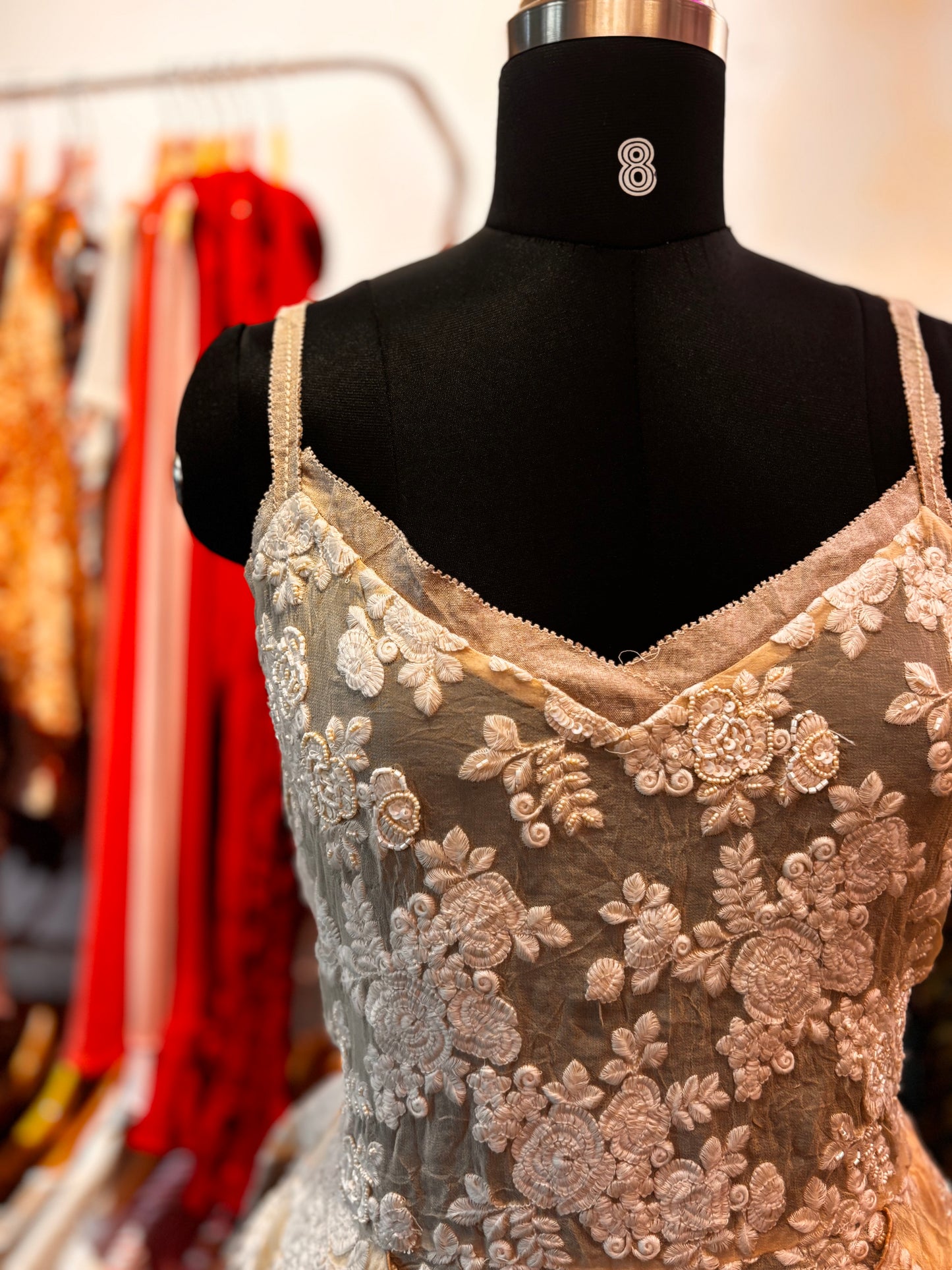 embroidered Victorian top by Isabelle Wen with tags
