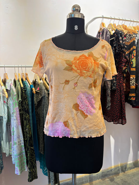 Vintage roses top