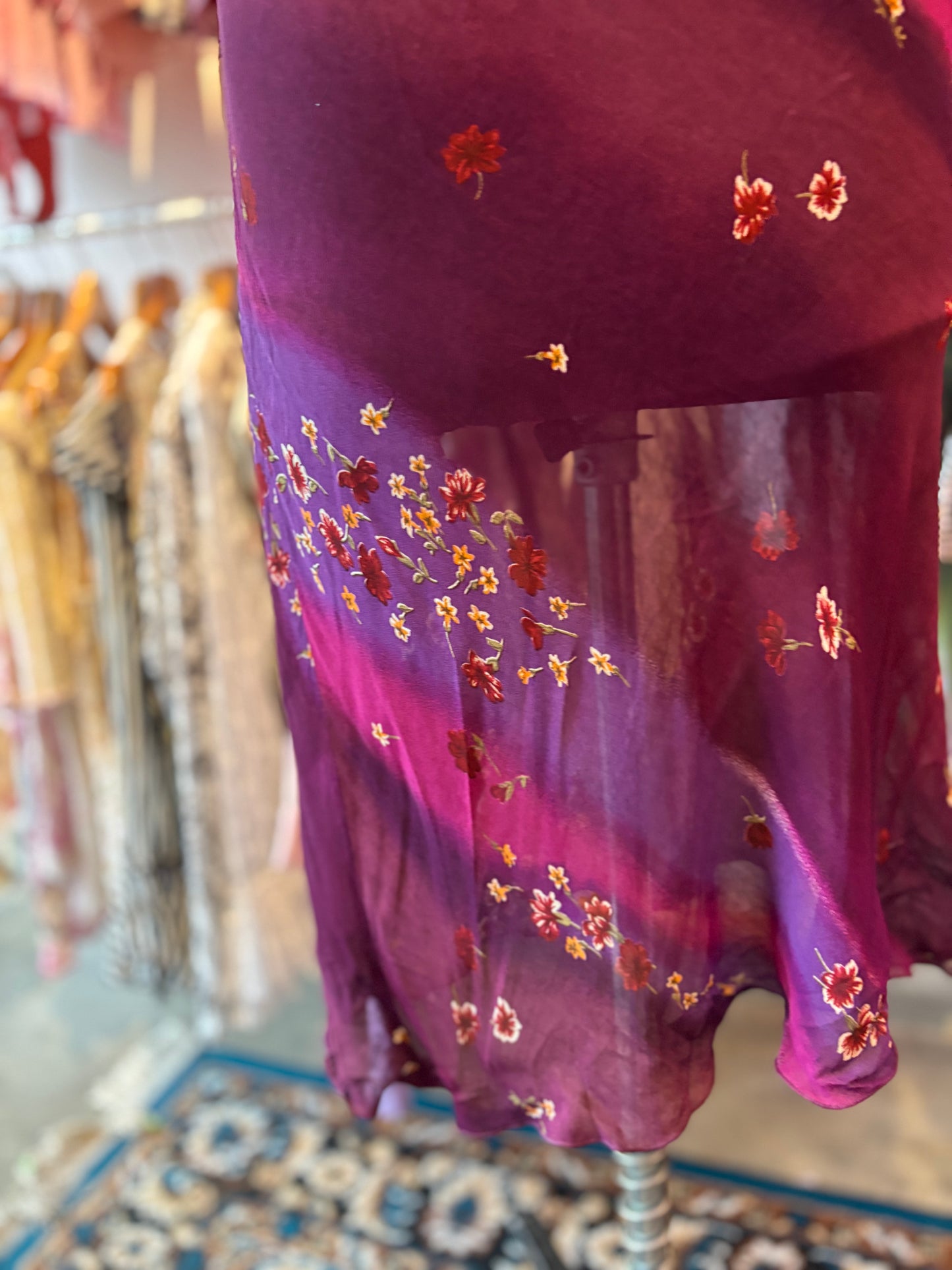 Shades of purple floral dress
