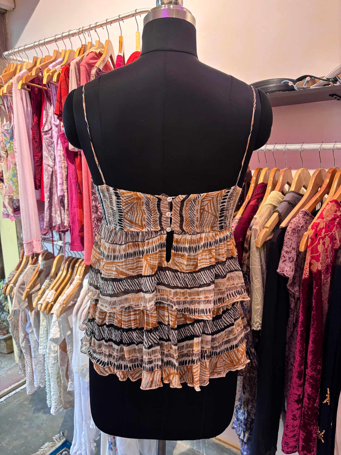 Summer bloom 100 percent silk top