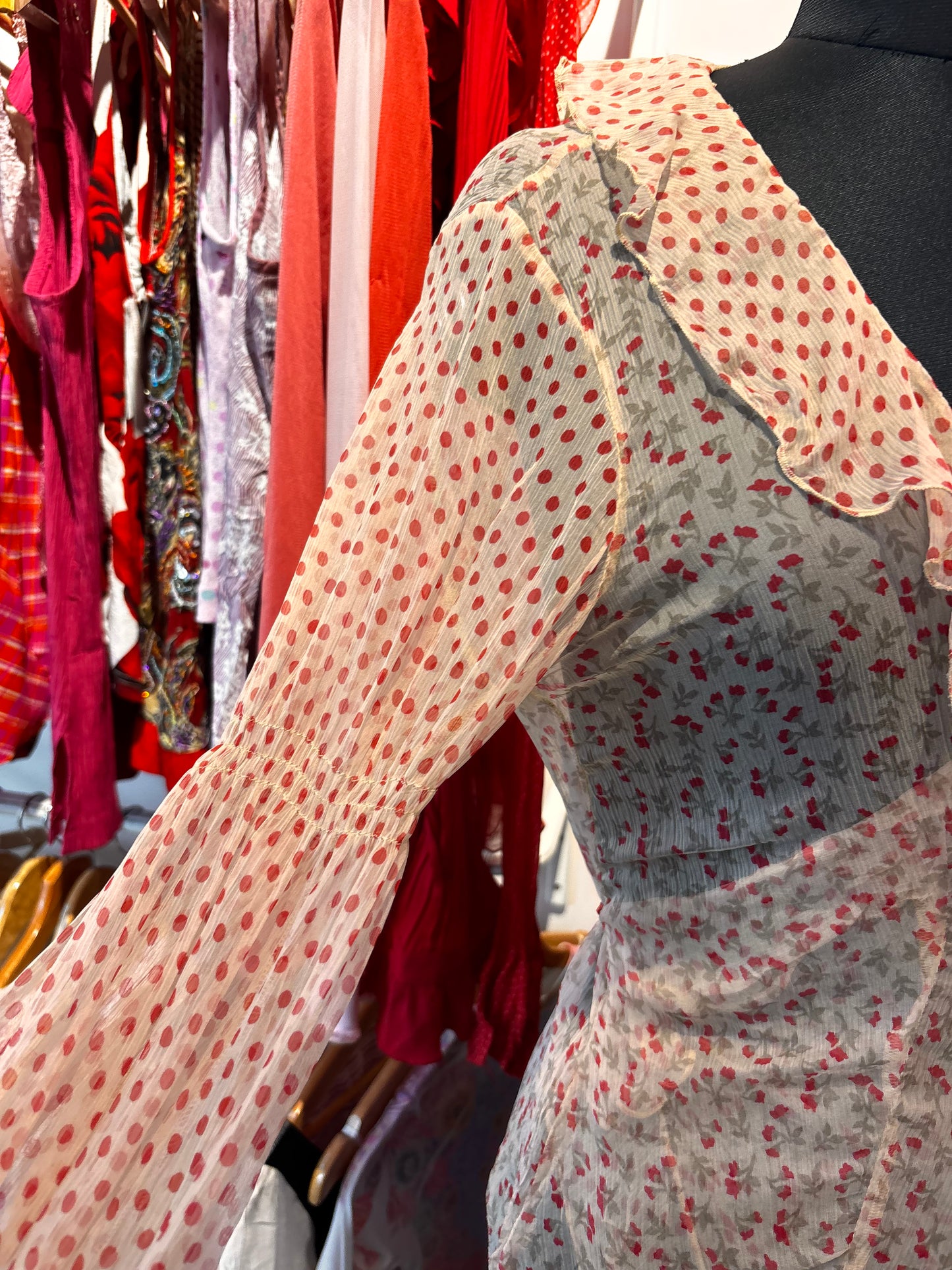 Floral wrap top 100 percent silk