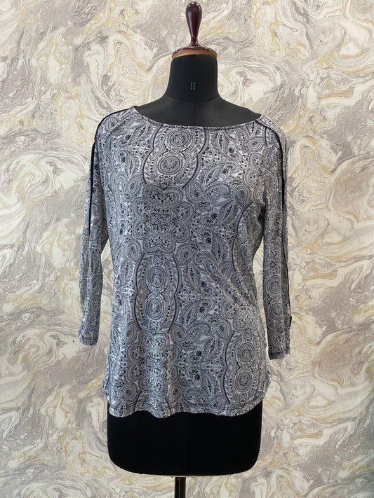 Paisley print top