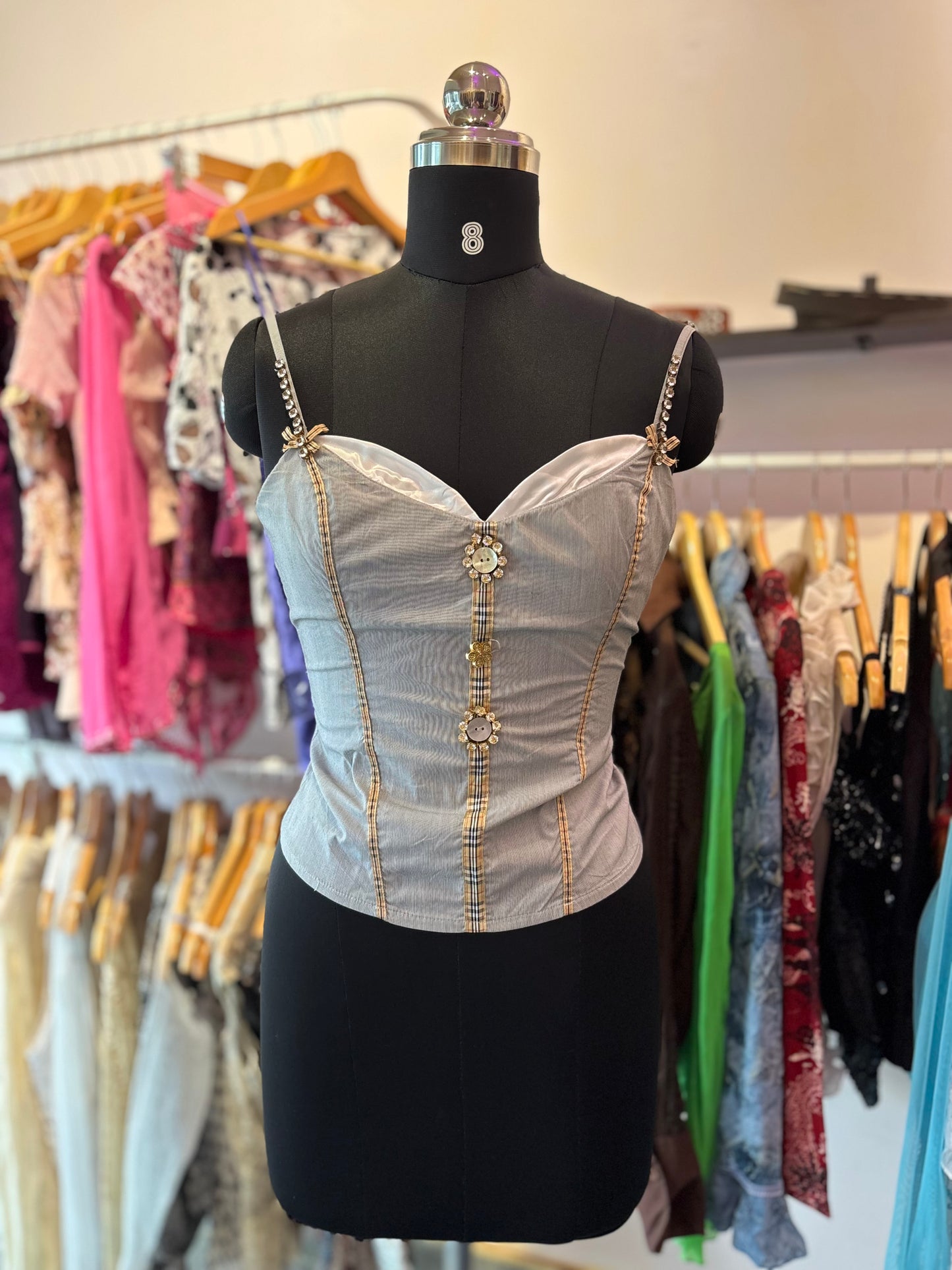 Super vintage studded corset