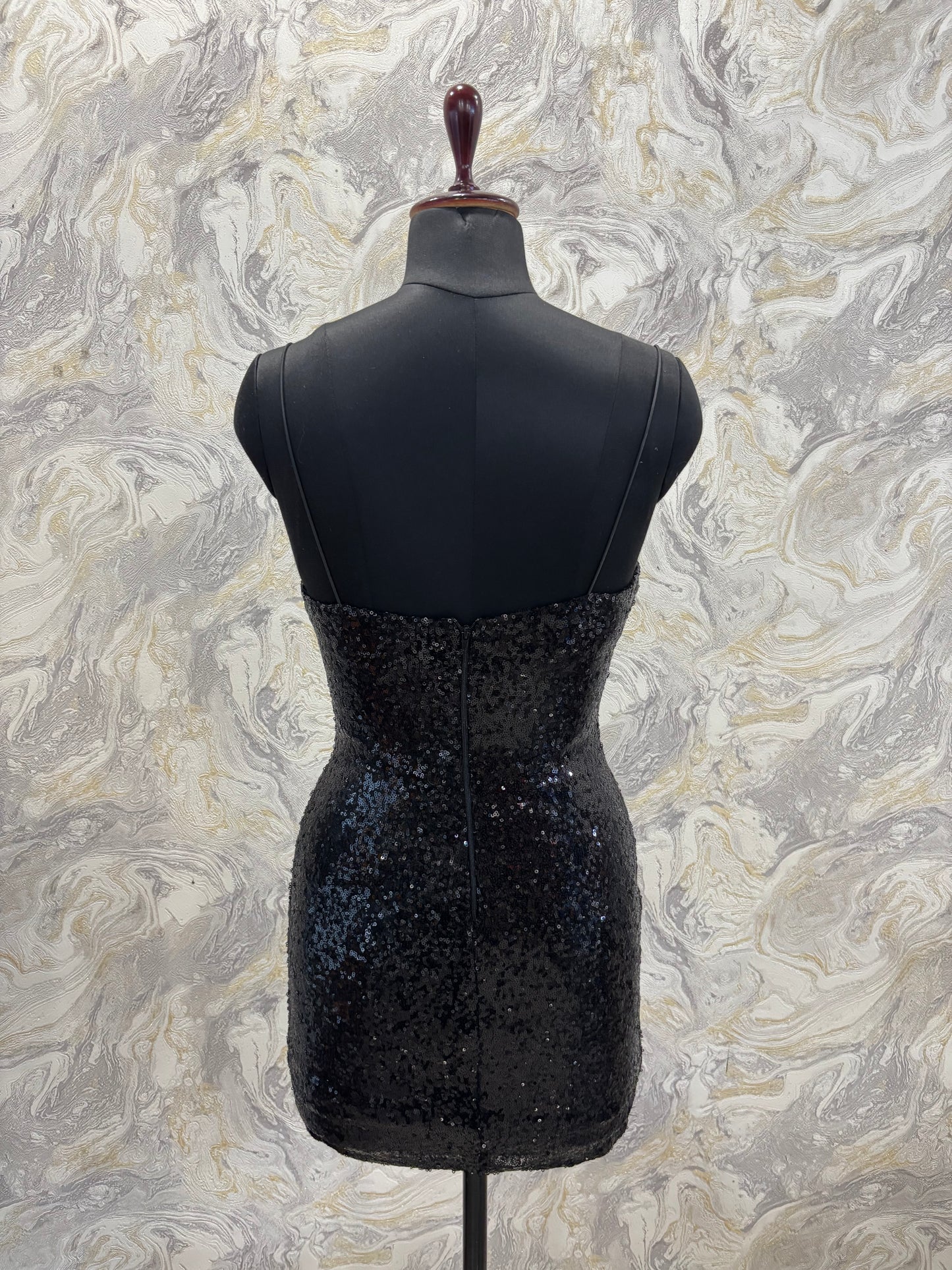 Iconic black sequins dress