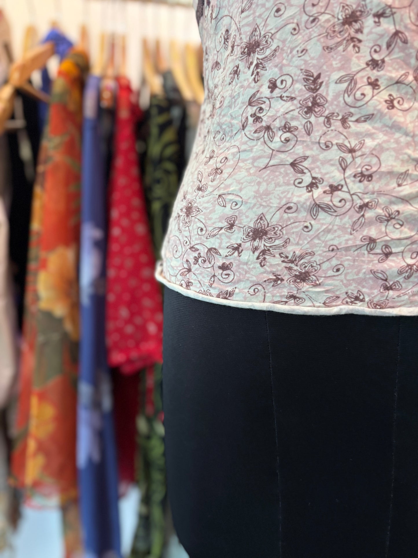 Floral cami with lacy details
