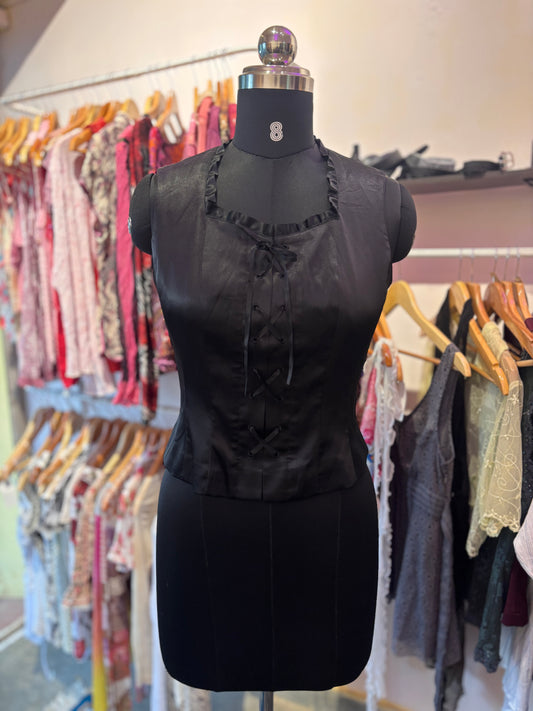 Vintage black corset top