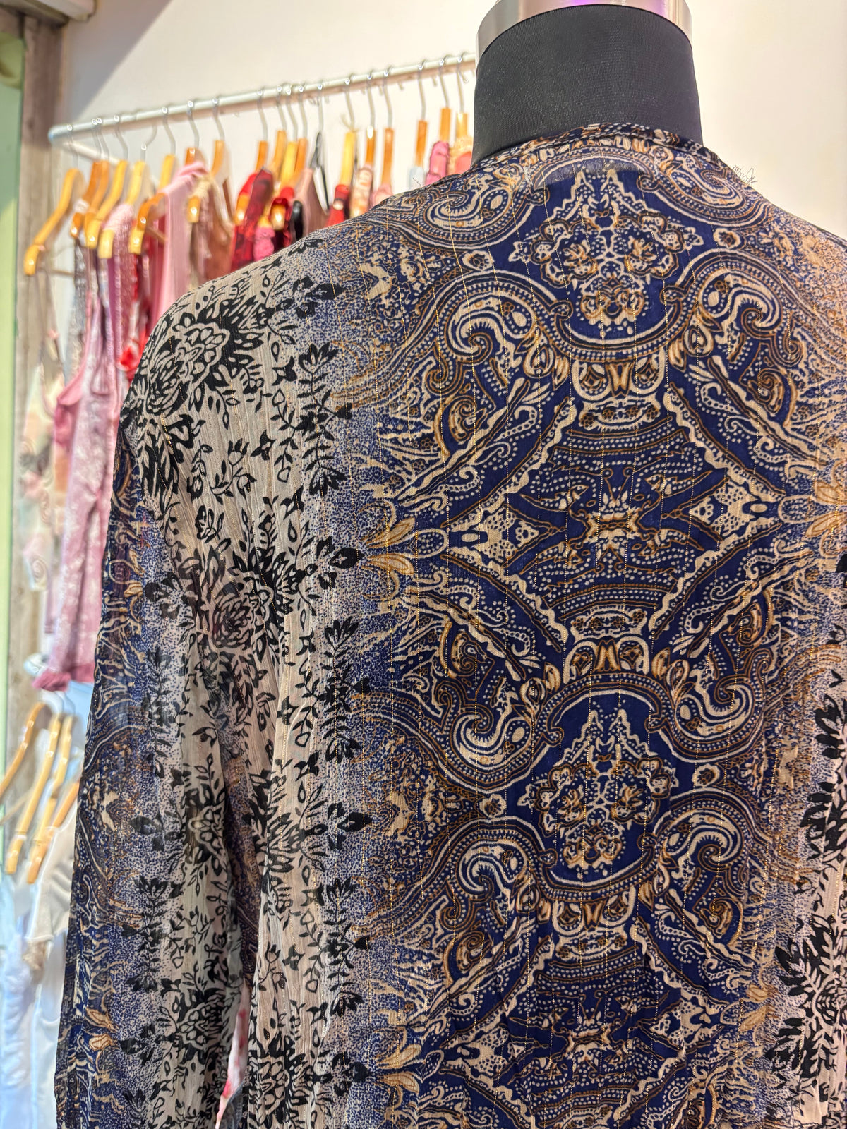 Vintage Paisley & Floral V-Neck Tunic